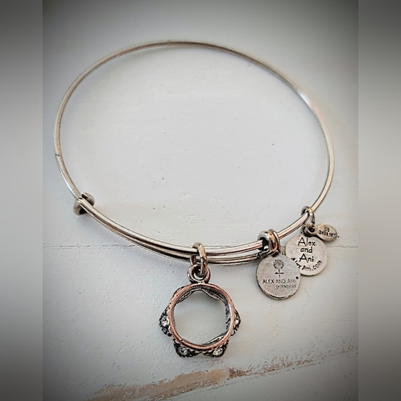 Alex and Ani Crown Charm Bangle - Picture 2 of 4